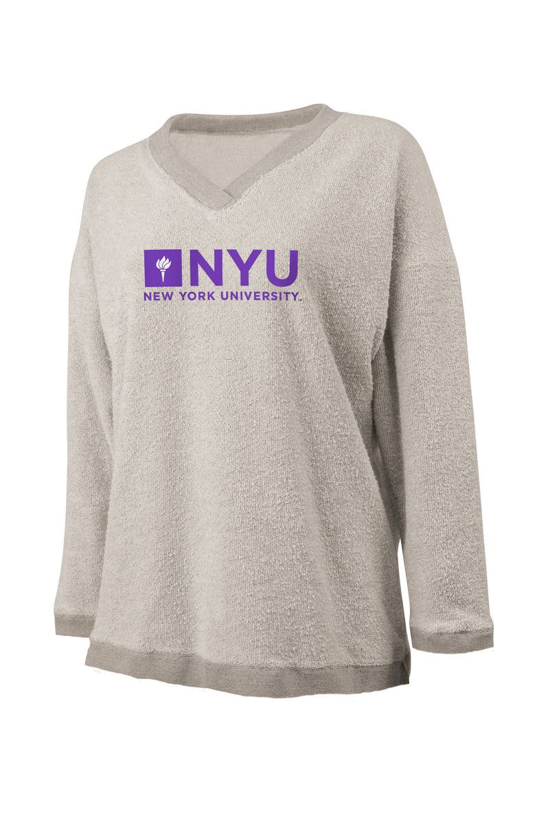 New York University V Neck Woolly Threads Sweater – CLAYSON