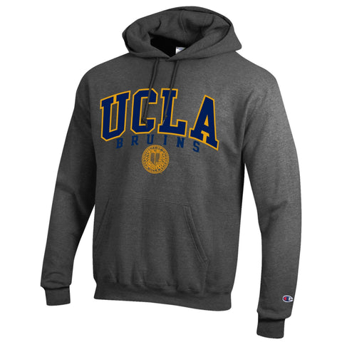 University of California Los Angeles Embroidered Pullover Hoodie, Charcoal