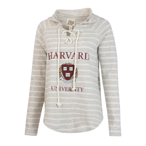 Harvard University Lace Up Sweater Hoodie