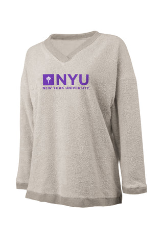 New York University V Neck Woolly Threads Sweater