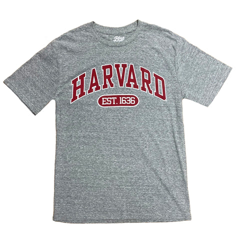 Harvard University Est. 1636 Tee Shirt, Heather Grey