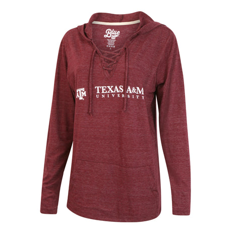 Texas A&M University Lace Up Sweater Hoodie