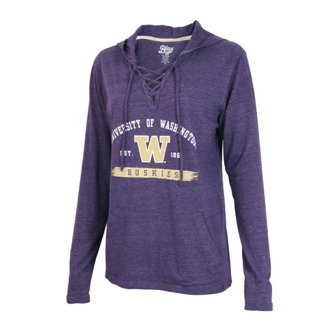 University of Washington Lace Up Sweater Hoodie