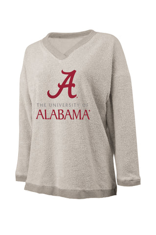 University of Alabama V Neck Woolly Threads Sweater
