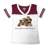 University of Minnesota Girls Youth Tee Shirt, Distressed